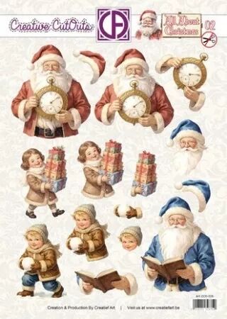Papier Push out 3D -All About Christmas - Père Noël - 02