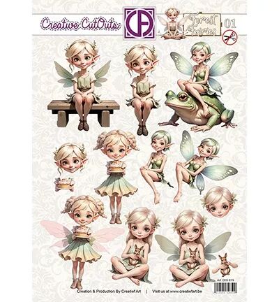 Papier Push out 3D -Forest Fairies - 01
