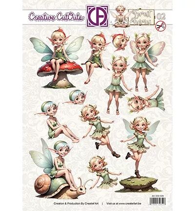 Papier Push out 3D -Forest Fairies - 02