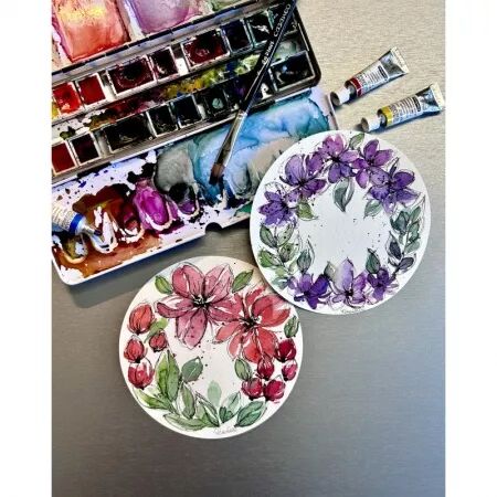 Papier rond Expression 30f 300gr grain fin &Oslash; 13cm bo&icirc;te m&eacute;tal Hahnem&uuml;hle