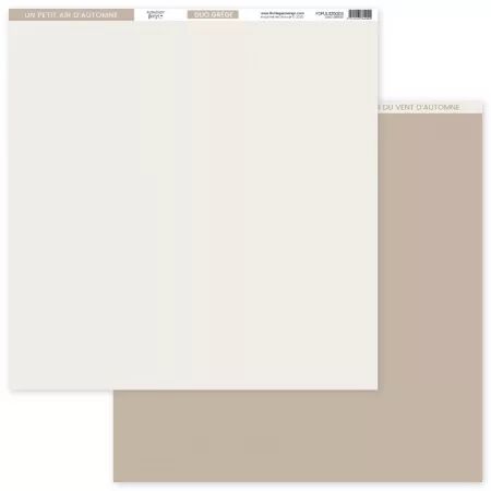 Papier uni Duo - Grège