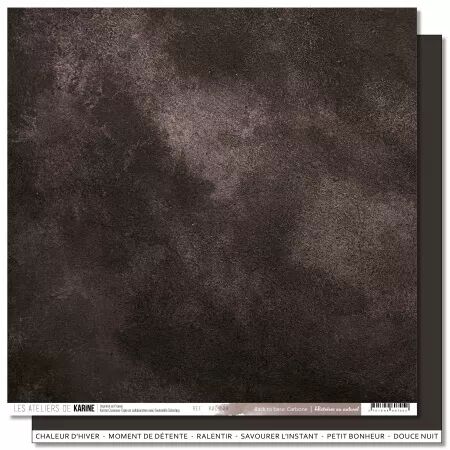 Papier Uni Faux-uni - BTB 09 - Carbone - Histoires au Naturel - Ateliers de Karine