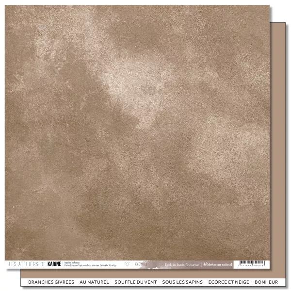 Papier Uni Faux-uni - BTB 11 - Noisette - Histoires au Naturel - Ateliers de Karine