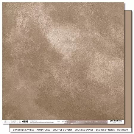 Papier Uni Faux-uni - BTB 11 - Noisette - Histoires au Naturel - Ateliers de Karine