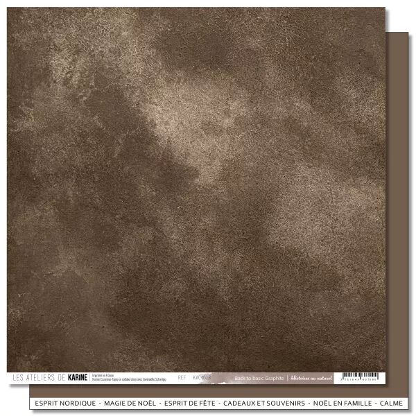 Papier Uni Faux-uni - BTB 13 - Graphite - Histoires au Naturel - Ateliers de Karine