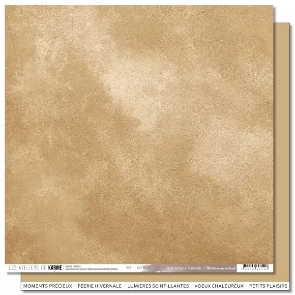 Papier Uni Faux-uni - BTB 14 - Cannelle - Histoires au Naturel - Ateliers de Karine