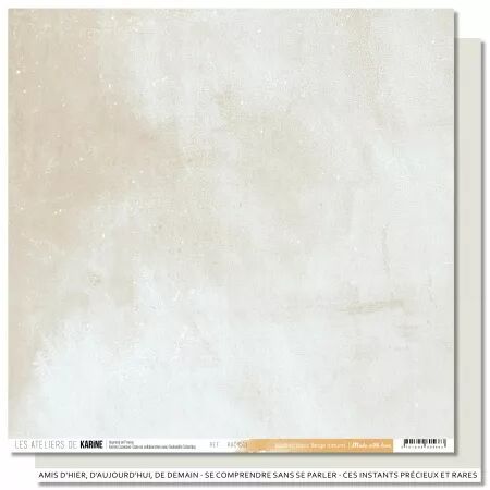 Papier Uni Faux-uni - Made with love BTB 11 \'\'Beige naturel\'\' - collection Made with love - Les ateliers de Karine