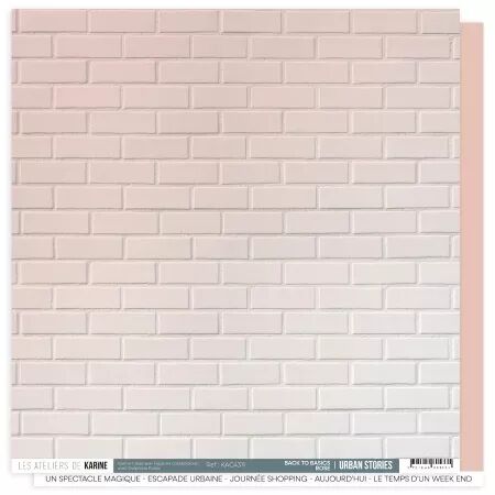 Papier Urban Stories Back to basics 11 \  Rose \  - Ateliers de Karine