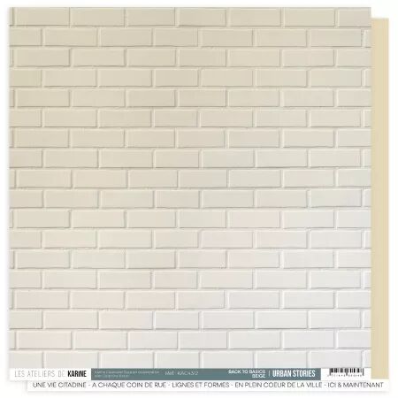 Papier Urban Stories Back to basics 12 \  Beige \  - Ateliers de Karine