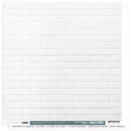 Papier Urban Stories Back to basics 13 \  Blanc \  - Ateliers de Karine