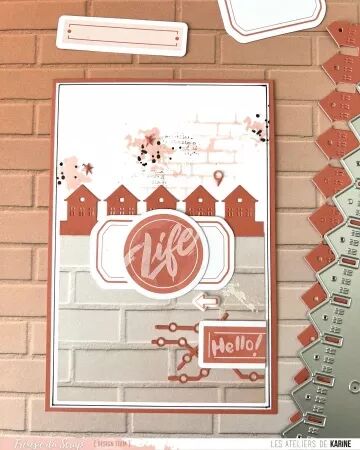 Papier Urban Stories Back to basics 14 \  Corail \  - Ateliers de Karine