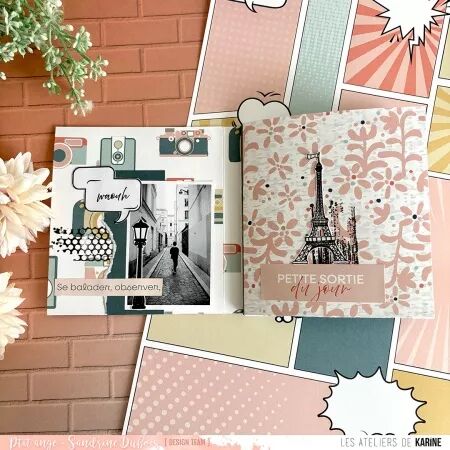 Papier Urban Stories Back to basics 14 \  Corail \  - Ateliers de Karine