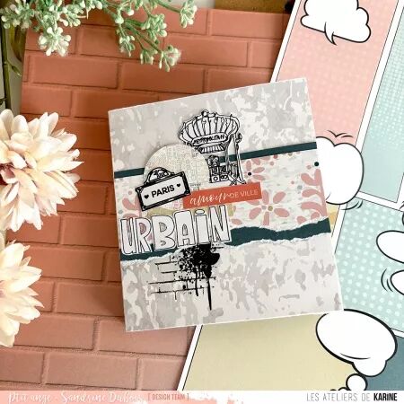 Papier Urban Stories Back to basics 14 \  Corail \  - Ateliers de Karine