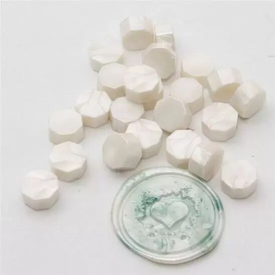 Pastilles de cire - Blanc nacr�