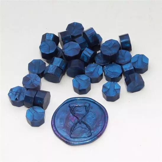 Pastilles de cire - Bleu nuit nacr�