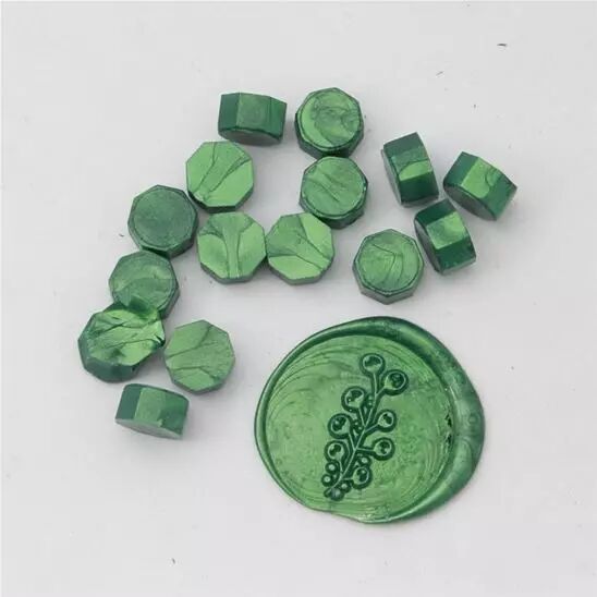 Pastilles de cire - Vert bouteille nacr�
