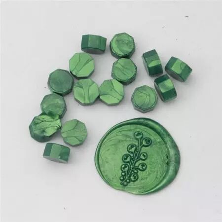 Pastilles de cire - Vert bouteille nacré