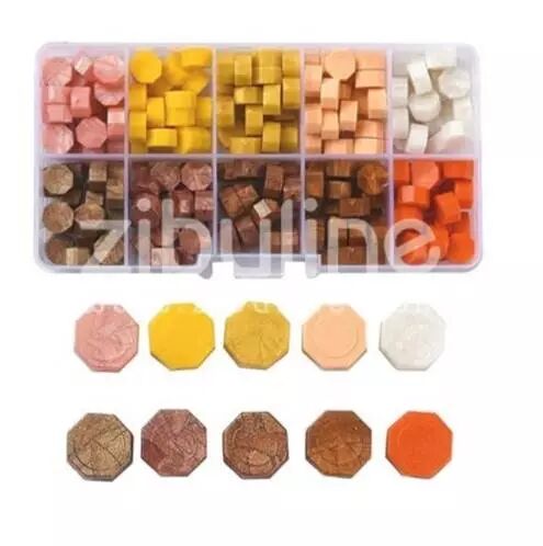 Pastilles de cire � cacheter - Combo cama�eu jaune orange
