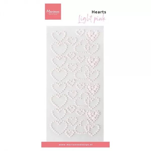 Pearls - Hearts pink - Coeurs roses - Marianne design