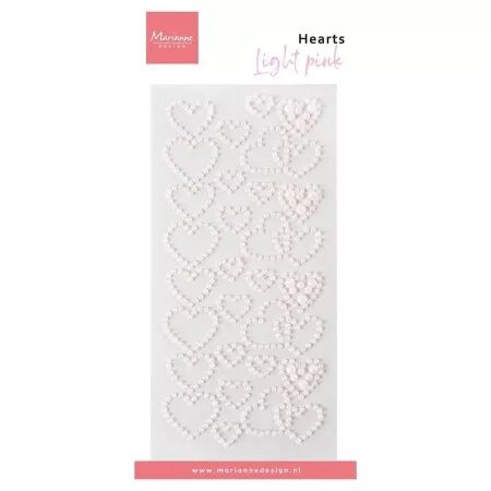 Pearls - Hearts pink - Coeurs roses - Marianne design