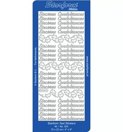Peel off - Sinc�res Condol�ances -#504 Argent