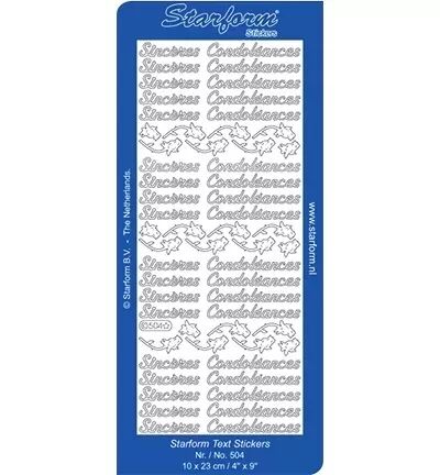 Peel off - Sincères Condoléances -#504 Argent