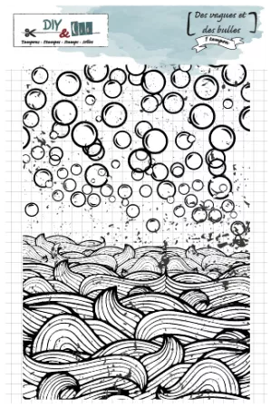 Plaque de texture - Des bulles et des vagues
