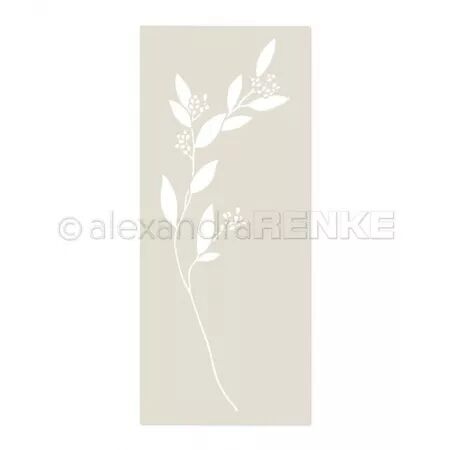 Pochoir -  branche de feuille - Alexandra Renke