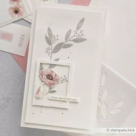 Pochoir -  branche de feuille - Alexandra Renke