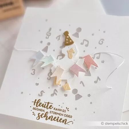 Pochoir -  Musique et confettis - Alexandra Renke