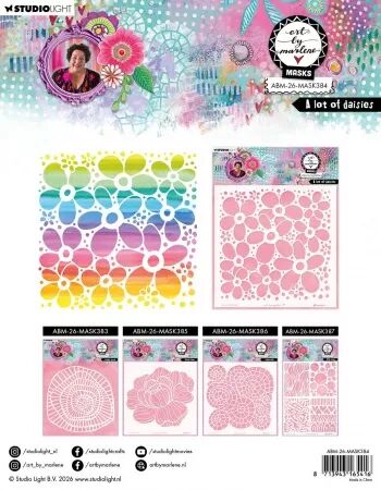 Pochoir - A lot of daisies - Art by Marlene