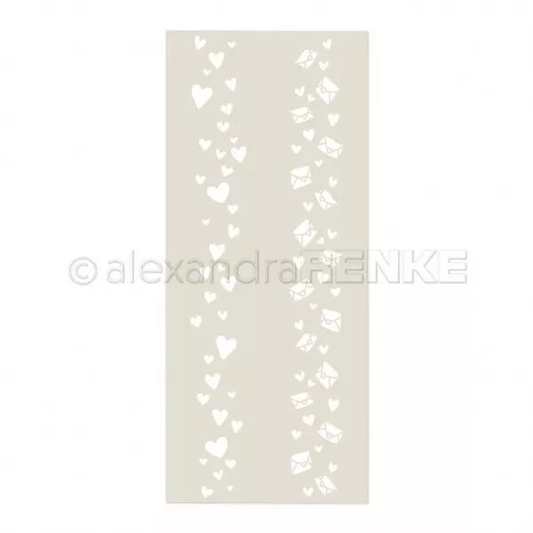 Pochoir - Bandes de coeurs - Alexandra Renke