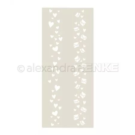 Pochoir - Bandes de coeurs - Alexandra Renke