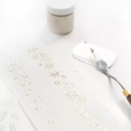 Pochoir - Bandes de flocons - Alexandra Renke