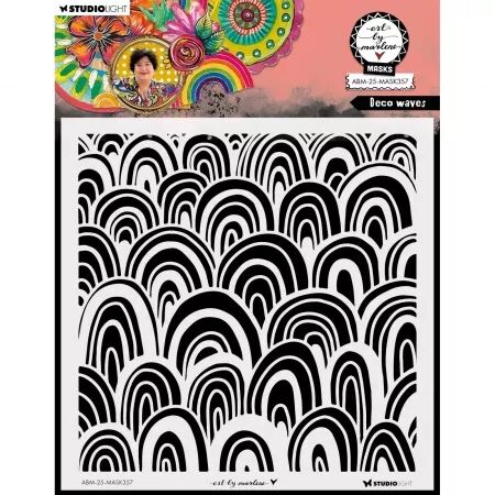 Pochoir - Deco waves - Art by Marlene