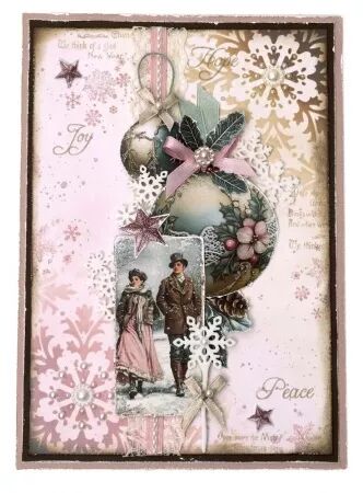Pochoir - Festive Damask - Christmas Blush - Studio Light