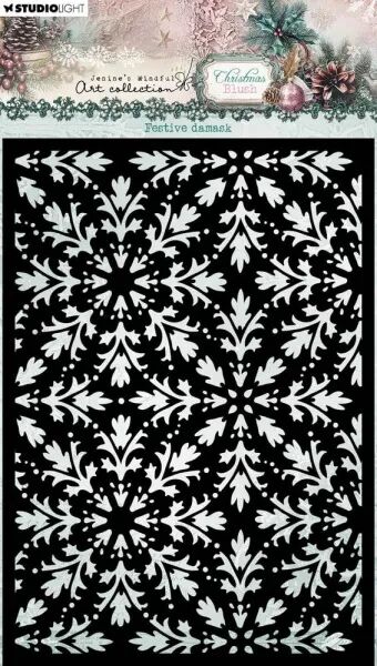 Pochoir - Festive Damask - Christmas Blush - Studio Light