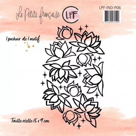 Pochoir - Feuillage lotus - Les Indispensables - La Petite Fran&ccedil;aise