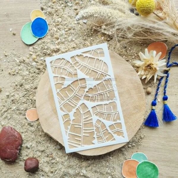 Pochoir - Feuilles de Palmier - Le Chant des Dunes - Chou and Flowers