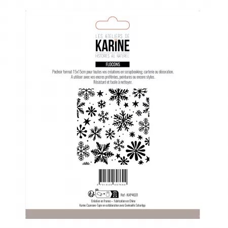 Pochoir - Flocons - Histoires au naturel - Ateliers de Karine