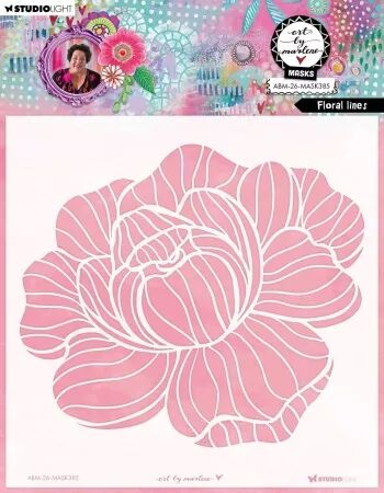 Pochoir - Floral lines - Art by Marlene