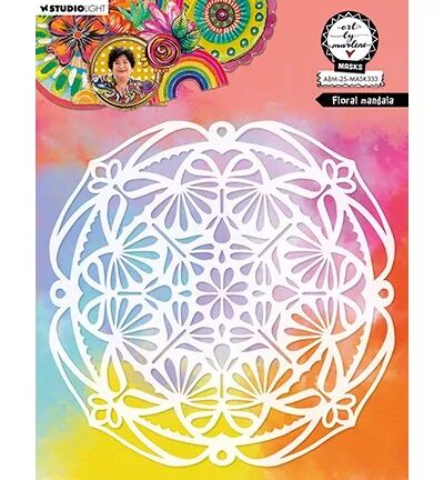 Pochoir - Floral mandala - Art by Marlene