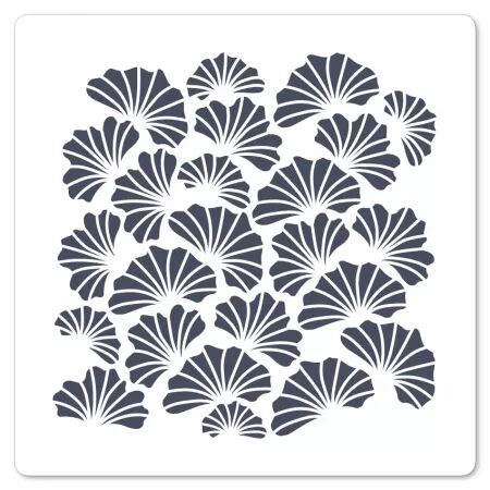 Pochoir - fond Ginkgo - Florilèges Design