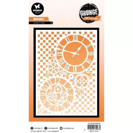 Pochoir - Grunge collection - Clocks & Grid