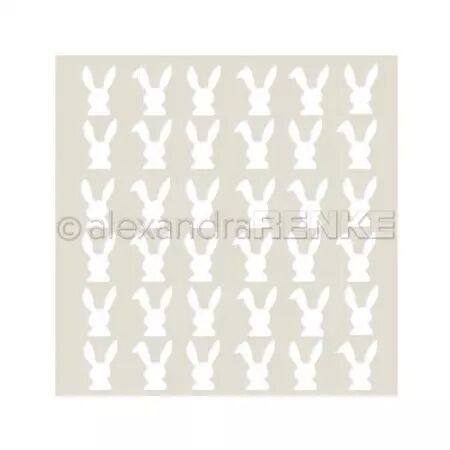 Pochoir - Happy Easter - Rabbits heads