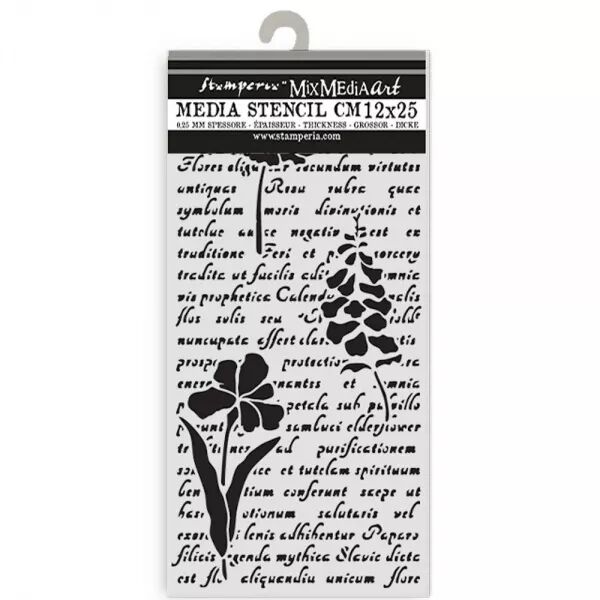 Pochoir - Herbarium Silvae - Lettre et fleurs - Stamperia