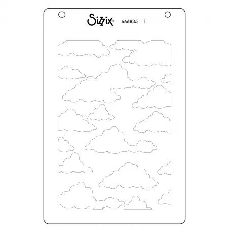 Pochoir - In the clouds - Dans les nuages - Pochoirs à superposer - Sizzix