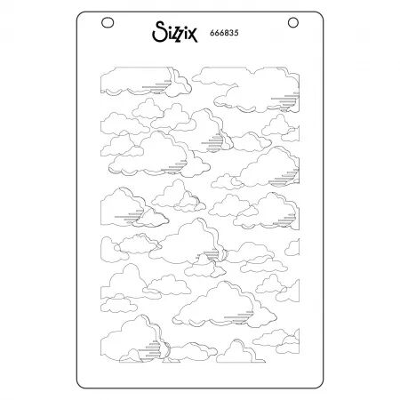 Pochoir - In the clouds - Dans les nuages - Pochoirs à superposer - Sizzix