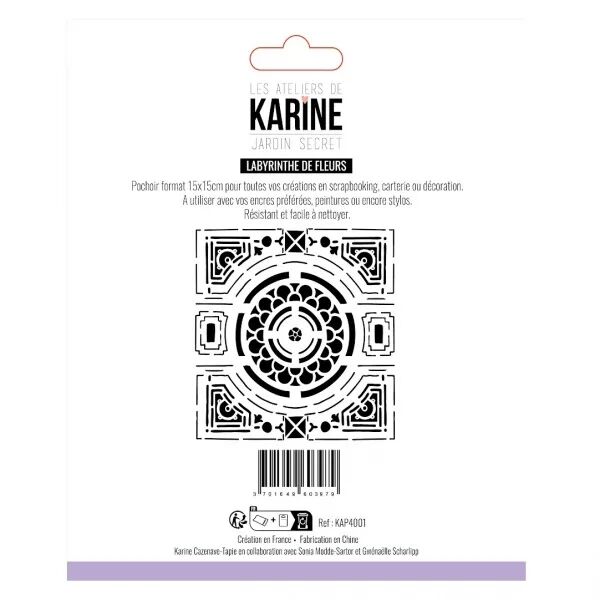 Pochoir - Jardin Secret - Labyrinthe de Fleurs - Les Ateliers de Karine
