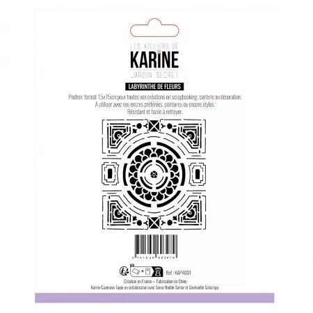 Pochoir - Jardin Secret - Labyrinthe de Fleurs - Les Ateliers de Karine